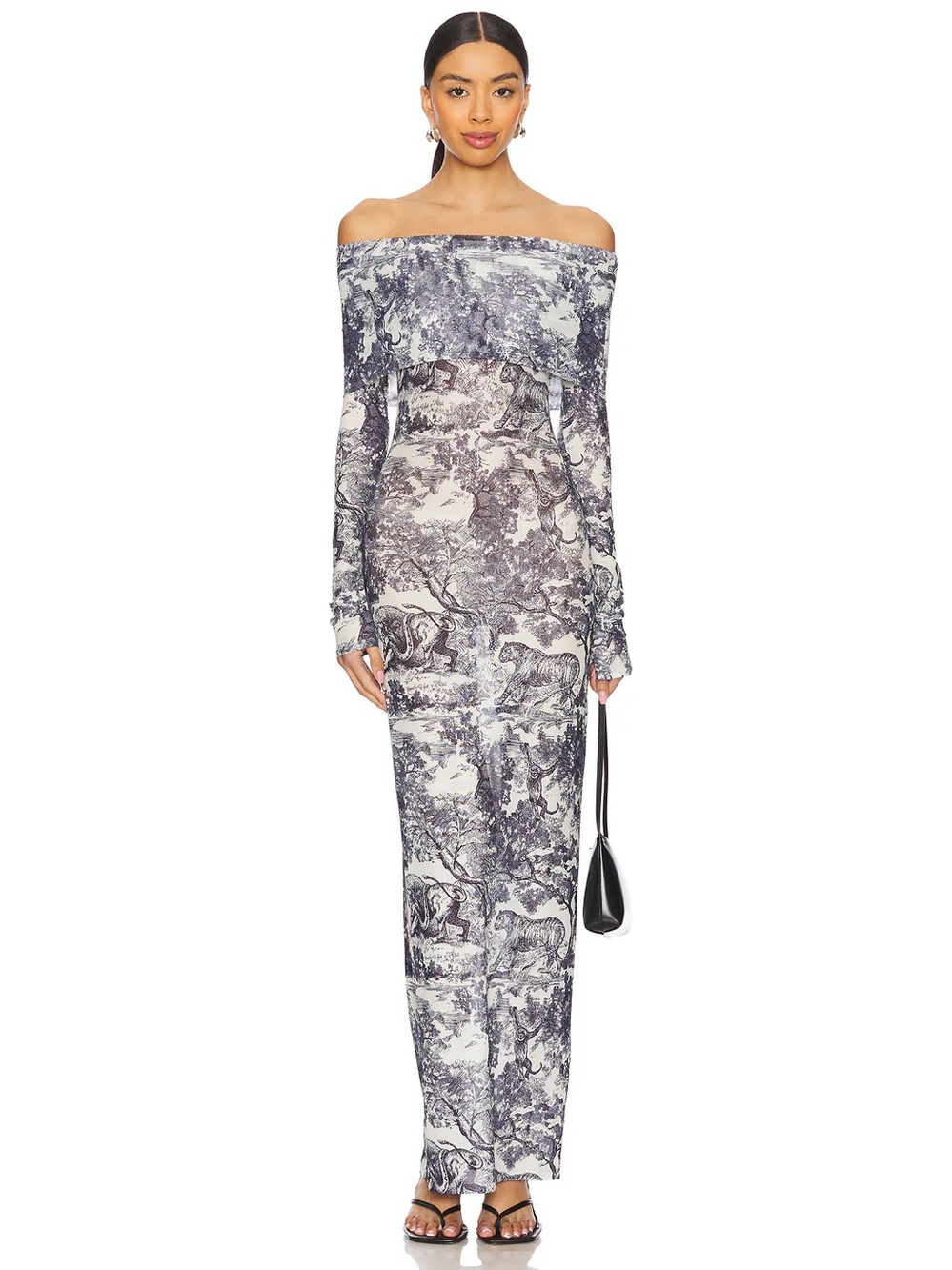 TODAY ONLY SALE! 🩷 Superdown x Revolve Karasi Maxi Dress in Navy & White